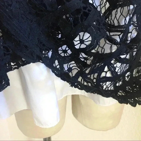 Betsey Johnson Black Crochet Shirt Sleeve Dress - Picture 4 of 8